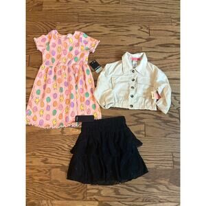 Okie Dokie Girls New Clothing Lot 3 Items Size 4/5 XS Dress, Skirt, Jacket NWT